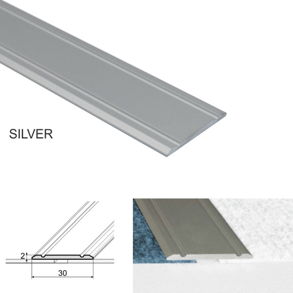 Flat Door Threshold Self Adhesive For Wooden, Laminate, Carpet Vinyl Flooring Aluminium