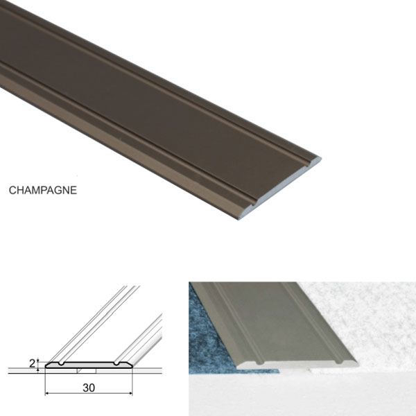 Flat Door Threshold Self Adhesive For Wooden, Laminate, Carpet Vinyl Flooring Aluminium