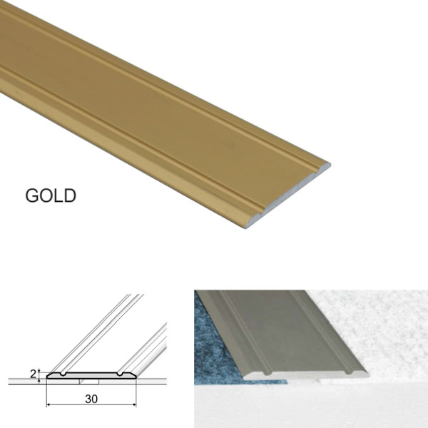 Flat Door Threshold Self Adhesive For Wooden, Laminate, Carpet Vinyl Flooring Aluminium
