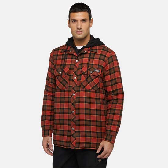 Fleece Hooded Flannel Shirt Jacket for Men