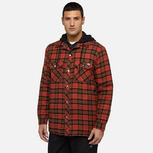 Fleece Hooded Flannel Shirt Jacket for Men