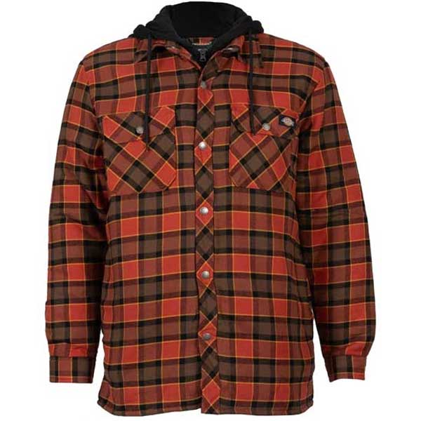 Fleece Hooded Flannel Shirt Jacket for Men
