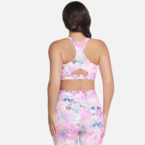 Floral Print Racerback GoWalk Bra with Front Zipper