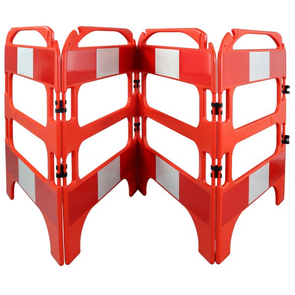 Foldable Red and White Manhole Barrier – Safety Barrier