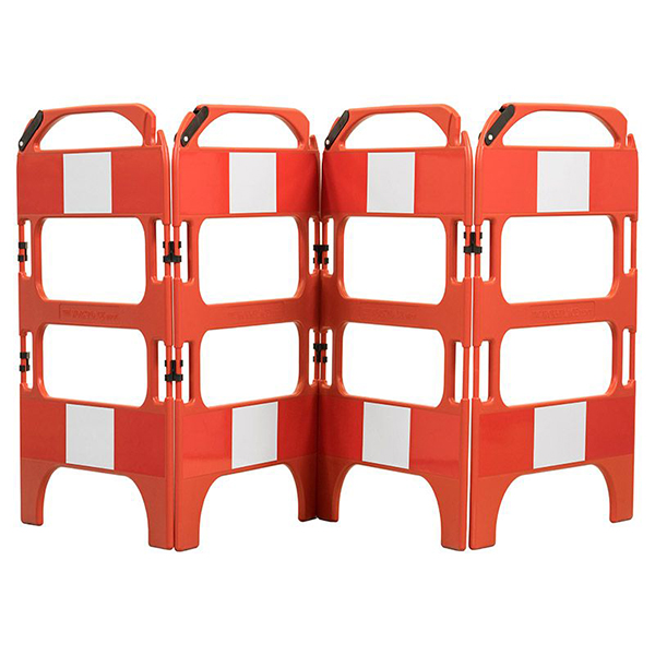 Foldable Red and White Manhole Barrier – Safety Barrier