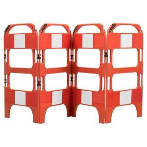 Foldable Red and White Manhole Barrier – Safety Barrier