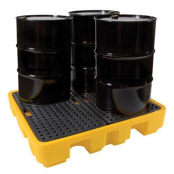 Four Drum Stackable Drainage Grid Spill Pallet