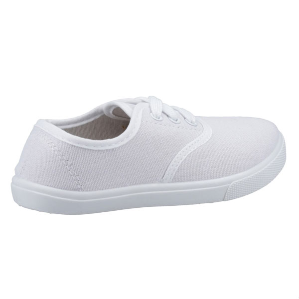 GB Small Fit White PE Plimsolls