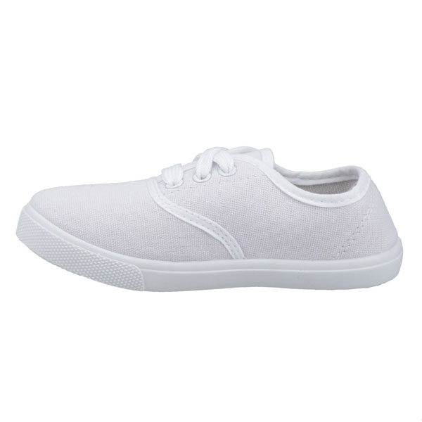 GB Small Fit White PE Plimsolls