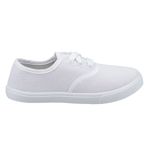 GB Small Fit White PE Plimsolls