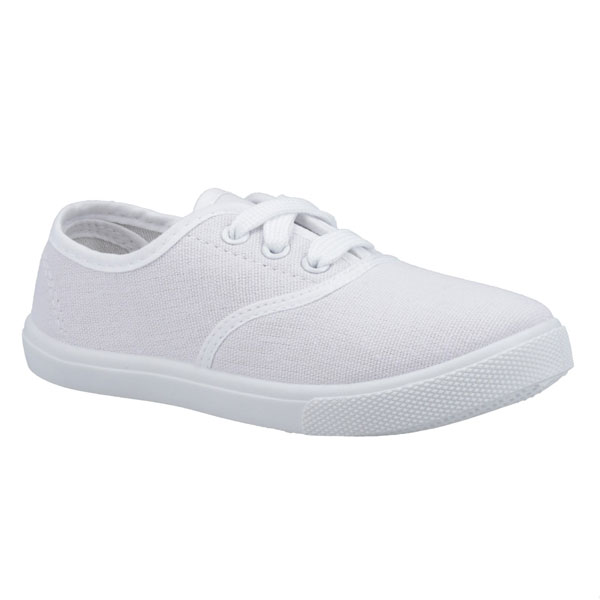 GB Small Fit White PE Plimsolls