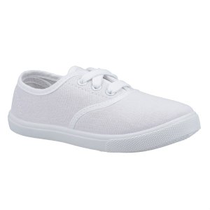 GB Small Fit White PE Plimsolls