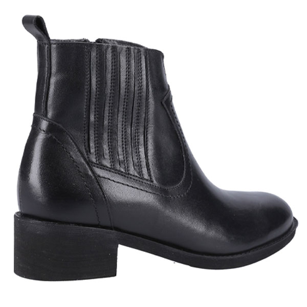 Georgie Chic Leather Block Heel Boots