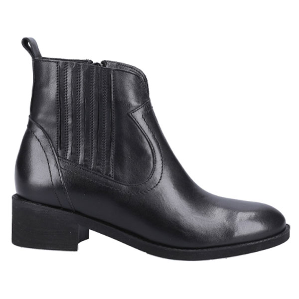 Georgie Chic Leather Block Heel Boots