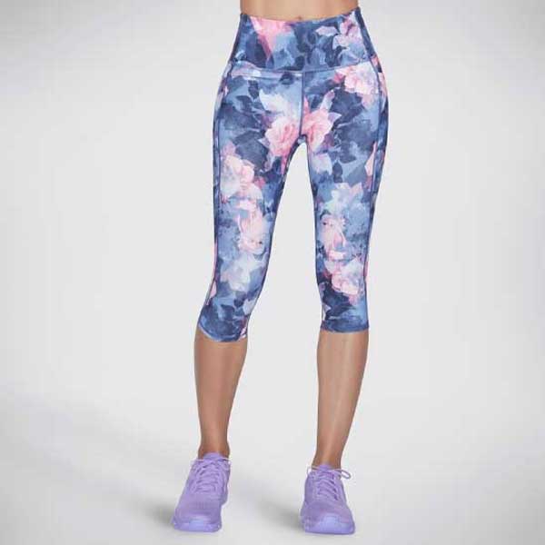 GO FLEX Summer Rose Capri Leggings with Chafe Free Seams
