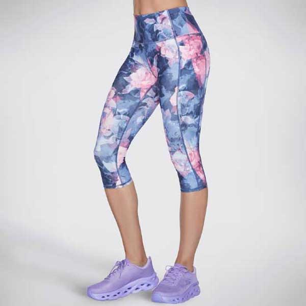 GO FLEX Summer Rose Capri Leggings with Chafe Free Seams