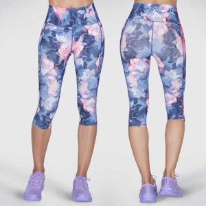GO FLEX Summer Rose Capri Leggings with Chafe Free Seams