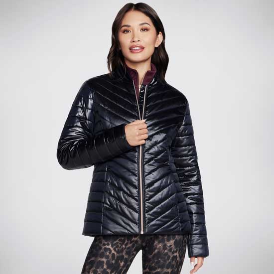 Go Shield Shine Quilted Zip Jacket