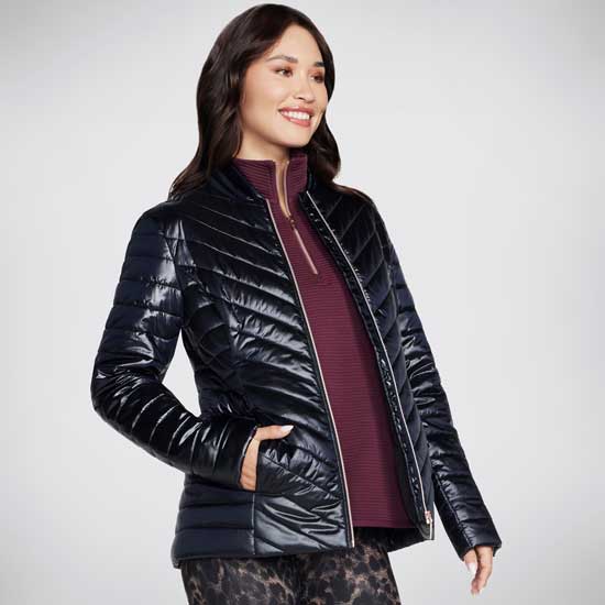 Go Shield Shine Quilted Zip Jacket