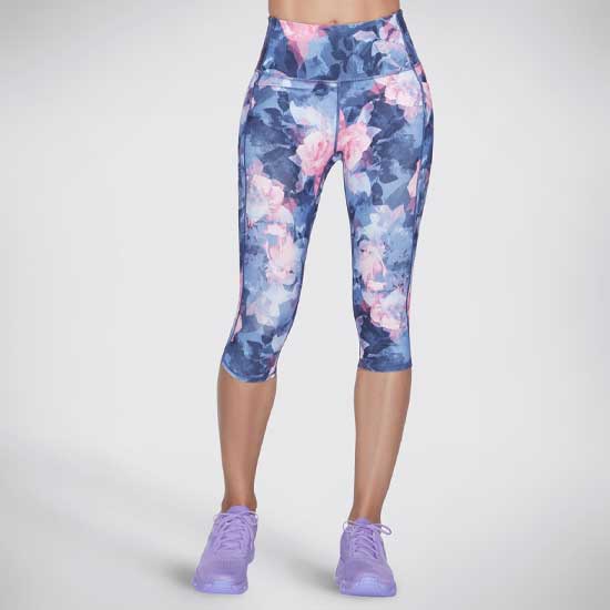 GO FLEX Summer Rose Capri Leggings with Chafe Free Seams