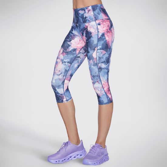 GO FLEX Summer Rose Capri Leggings with Chafe Free Seams