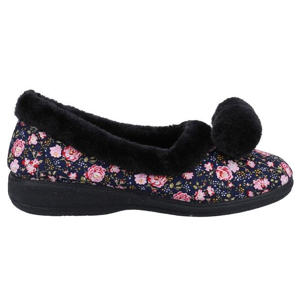 Goldfinch Floral Pom Pom Ladies Slipper