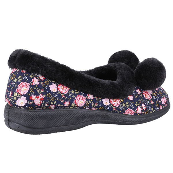 Goldfinch Floral Pom Pom Ladies Slipper