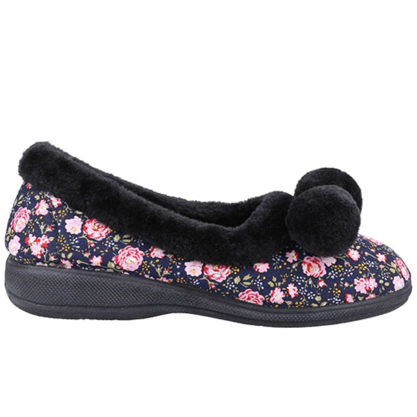 Goldfinch Floral Pom Pom Ladies Slipper