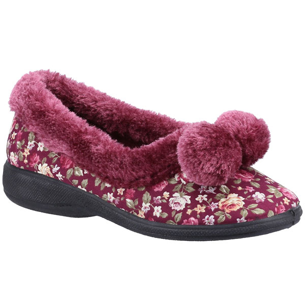 Goldfinch Floral Pom Pom Ladies Slipper