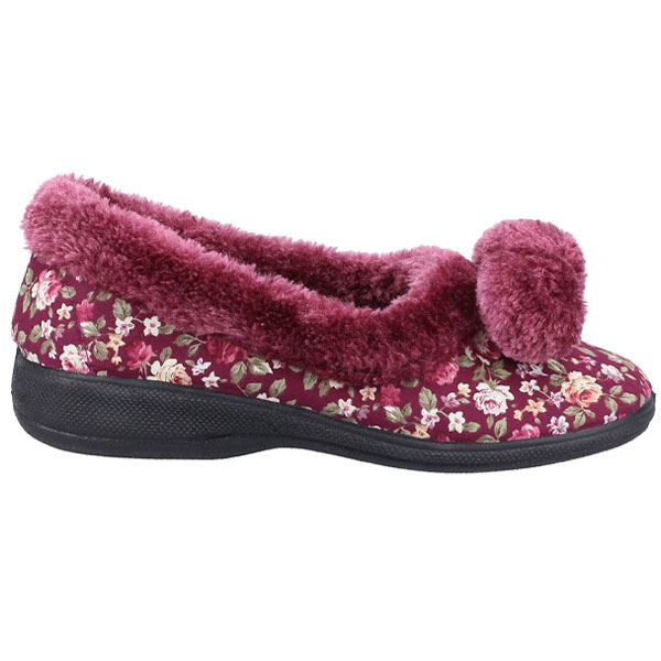 Goldfinch Floral Pom Pom Ladies Slipper