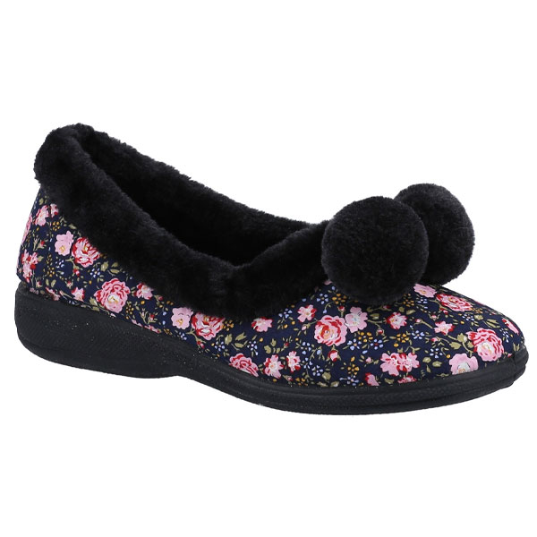 Goldfinch Floral Pom Pom Ladies Slipper
