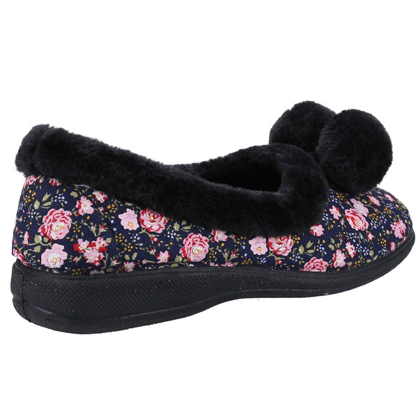 Goldfinch Floral Pom Pom Ladies Slipper