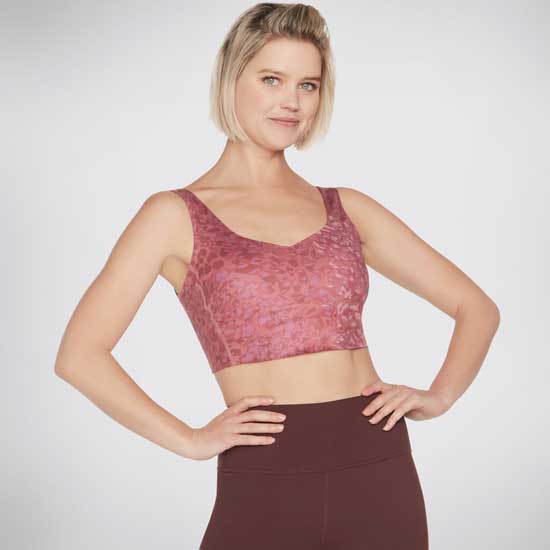 GOSCULPT Longline Sports Bra with Leopard Print