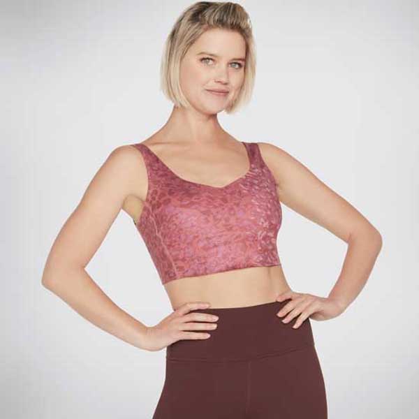 GOSCULPT Longline Sports Bra with Leopard Print