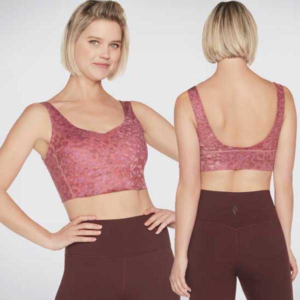 GOSCULPT Longline Sports Bra with Leopard Print