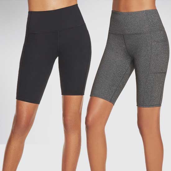 GOWALK High Waisted 10 Inch Bike Shorts