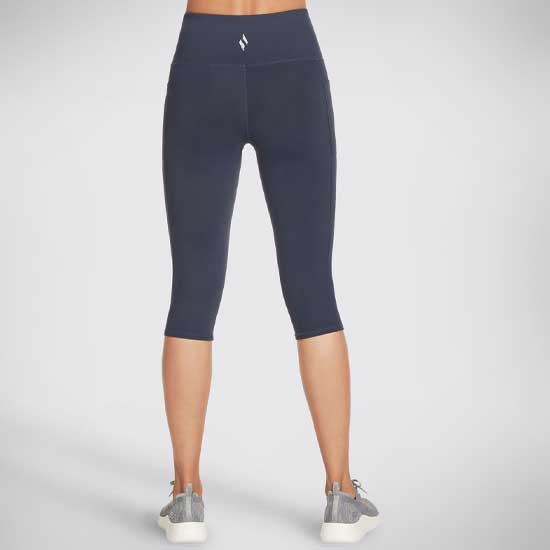 GOWALK Ladies Workout Capri Leggings with Compression Waist