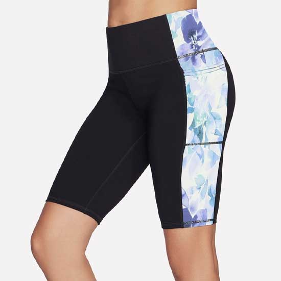 GoWalk Seascape Floral Bike Shorts for Women