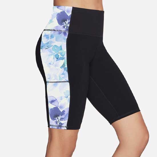 GoWalk Seascape Floral Bike Shorts for Women