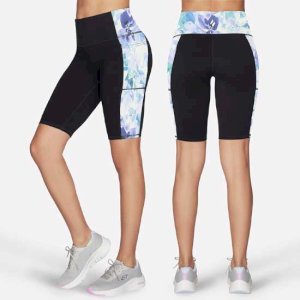 GoWalk Seascape Floral Bike Shorts for Women
