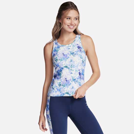 Sporty Skechers Go Walk Floral Tank with Flexible Fit