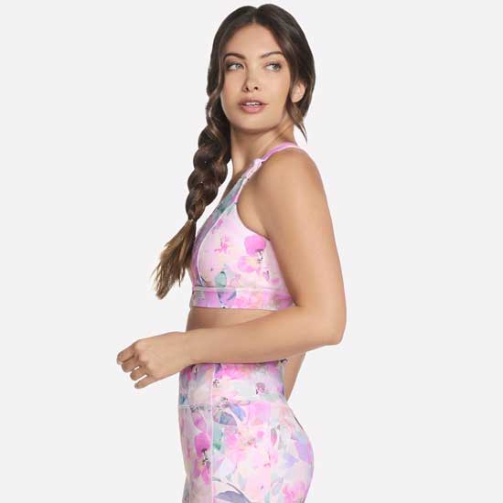 Floral Print Racerback GoWalk Bra with Front Zipper