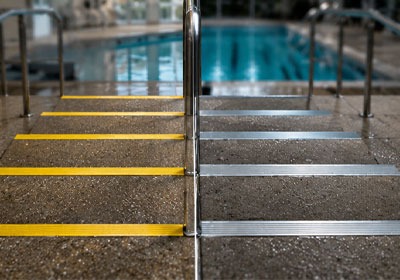 GRP vs aluminium stair nosing comparison for wet areas