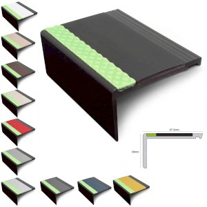 Hard Node PVC 67.5mm × 39mm Heavy Duty Commercial Stair Nosing