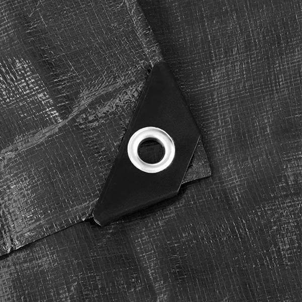 Heavy Duty 235 GSM Black Tarpaulin Waterproof  Cover Tarp + 10 Bungee Balls