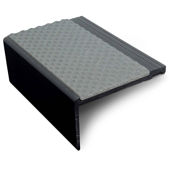 Heavy Duty Hard Node PVC Stair Nosing 60.4 x 32mm Tredsafe Non Slip