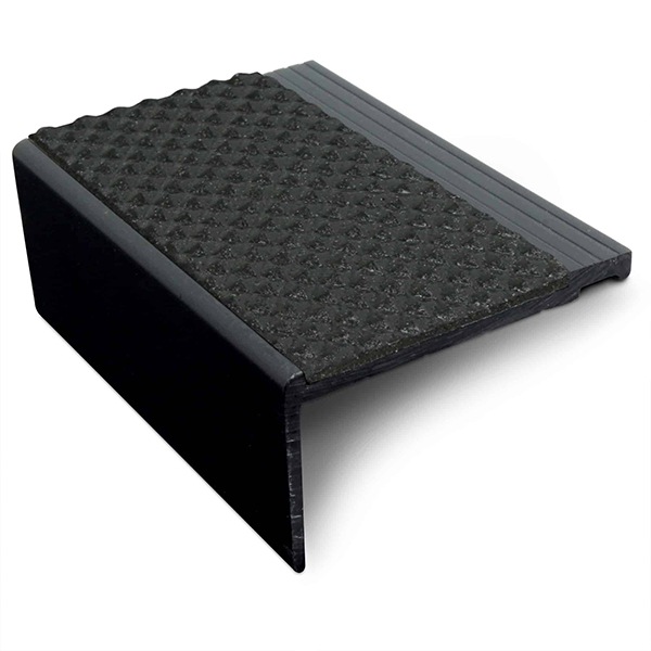 Heavy Duty Hard Node PVC Stair Nosing 60.4 x 32mm Tredsafe Non Slip