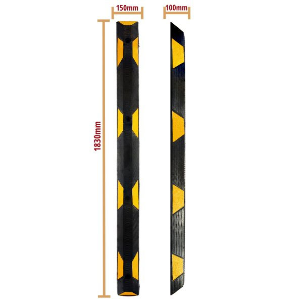 Heavy-Duty Rubber Parking Stop Kerb