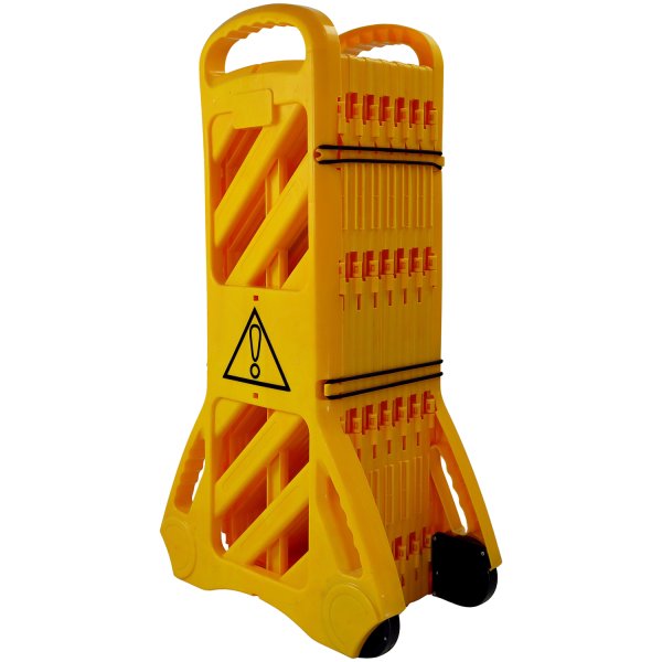 Heavy-Duty Yellow Portable Safety Barrier- Long-Term Durable
