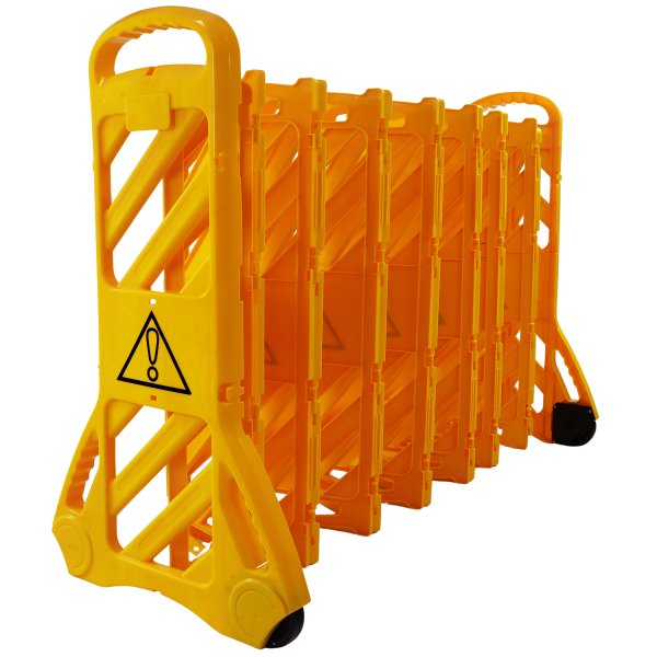 Heavy-Duty Yellow Portable Safety Barrier- Long-Term Durable